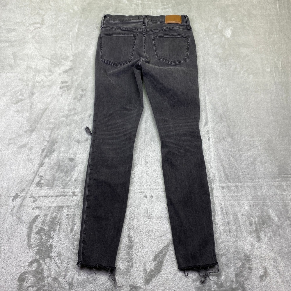 Madewell 9 High Rise Skinny‎ Jeans Distressed Black Size 26 Fits 25" Grunge - Picture 8 of 9